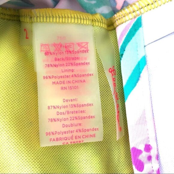 Lilly Pulitzer Lulo Tankini Top Mermaid Size 2 - Picture 7 of 7